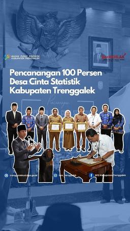 Pencanangan 100 Persen Desa Cinta Statistik (Desa Cantik) di Kabupaten Trenggalek